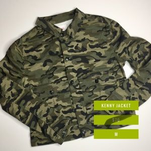 NWT Lularoe Kenny Camouflage print Jean Jacket - M